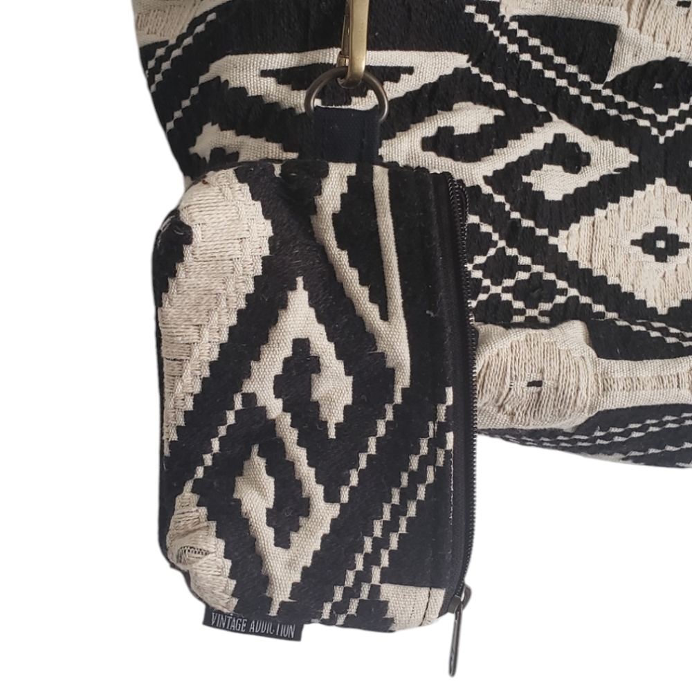 Vintage Addiction from a distance bag in  Black and Cream Patterned Bag